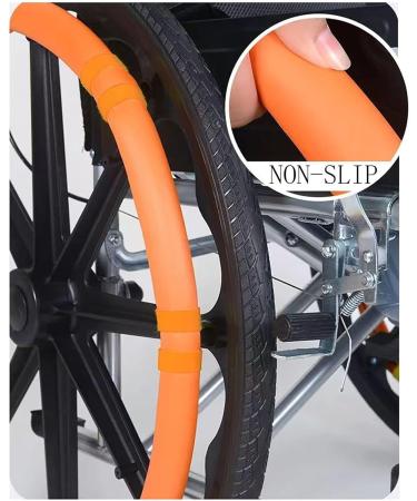 1Pair Wheelchair Cover Silicone Wheelchair Push Rim Covers Non-Slip Wear-Resistant Hand Push Protective Cover Rear Wheel Grips Cover (Color : B Size : 24 inch) 24 inch B - Buy Online on GoSupps.com