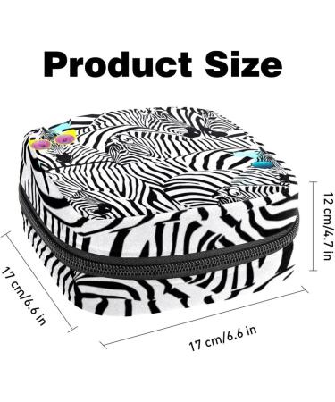 Portable Women's Binding-Storage Bags for Menstrual Cups & Pads | Zebra Print | Ideal for Teens & First Period Essentials - Buy Online on GoSupps.com