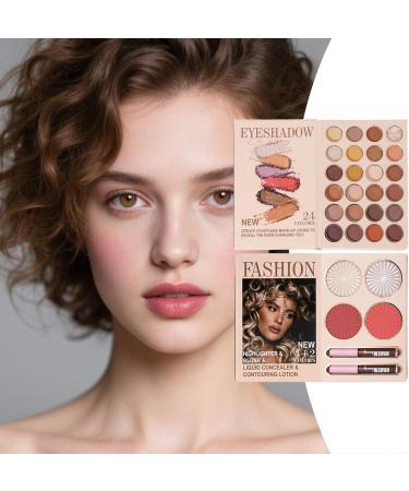 Eye Makeup Palette 30 Colors Long-Lasting Concealer Eyeshadow and Highlighter Makeup Set | For Cheeks and Face Everyday Wear Travel Parties Birthdays Weddings Women - Buy Online on GoSupps.com
