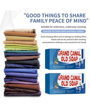 Grand Canal Soap Powerful Stain Remover Laundry Soap Bar Underwear Cleaning Soap Remove Odor Stubborn Stains Soap Super Strong Oil Removing (1pcs) - Buy Online on GoSupps.com
