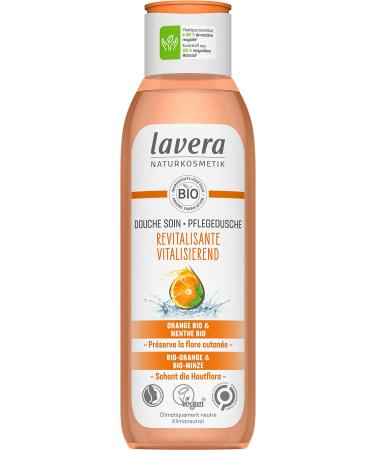 lavera lavera Revitalizing Shower Gel - Natural cosmetics - vegan - certified - shower gel - With organic orange and organic mint - Biodegradable formulas without mineral oils - 250 ml