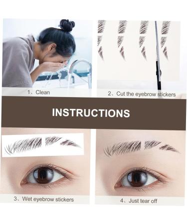 Healeved 12 Pcs Eyebrow Stickers Sticker Para U as Makeup Stickers Brow Stickers Eyes Water Transfer Paper - Buy Online on GoSupps.com
