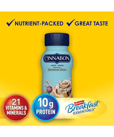 Carnation Breakfast Essentials Cinnabon Nutritional Drink 8 fl oz - Pack of 6 - Buy Online on GoSupps.com