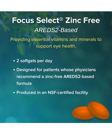 Focus Vitamins | Focus Select Zinc Free Formula | 180 Softgel Capsules | AREDS2 Based Formula | Eye Vitamin & Supplement | Easy to Swallow Pill 180 Count (Pack of 1) - Buy Online on GoSupps.com