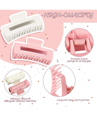 Xunyee 8 Pcs Bridesmaid Hair Clips - Large Matte Bridal Rectangular Claw Clips for Wedding - Pink Bachelorette Party Decor & Styling Accessories - Buy Online on GoSupps.com