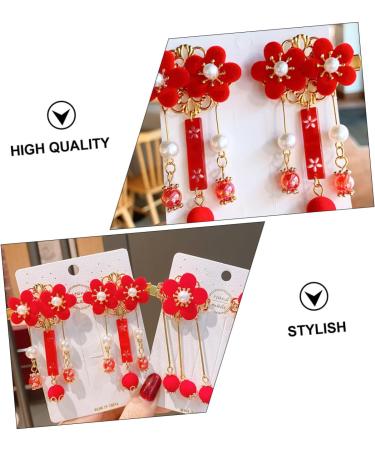 Angoily 3 Pairs Tassel Antique Style Hair Clip Pearl Wedding Hair Accessories Girls Accessories Tassel Pearl Barrette Barrettes for Girls Kimono Flower Hair Clip Hanfu Alloy Baby Japan - Buy Online on GoSupps.com