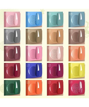 Joytii 24Pcs Gel Nail Polish Set with Glossy/Matte Top Coat, Base Coat - UV/LED Soak Off Gel Polish Kit for Manicure and Pedicure - Berries and Nuts - Buy Online on GoSupps.com