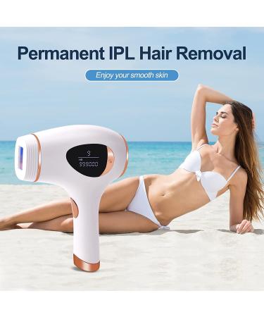 IPL Hair Removal Laser Device for Women and Men - Painless & Permanent At-Home Hair Remover - Safe for Armpits, Back, Arms, Legs, Bikini line, Full Body - White - Buy Online on GoSupps.com
