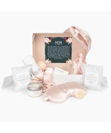 Dear Ava Spa Gifts for Women | Organic Self Care luxury Anti Stress Relaxing Bath and Body Kit Set Basket Box for Her with Heartfelt Card | Premium Spa Gift for Best Mom