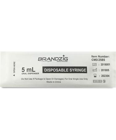5ml Oral Syringes - 100 Pack  Luer Slip Tip  No Needle  Individually Blister Packed - Medicine Administration for Infants  Toddlers and Small Pets (No Cover) - Buy Online on GoSupps.com