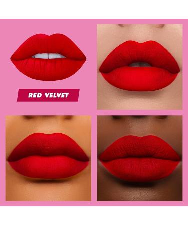 Lime Crime Velvetines Liquid Matte Lipstick Red Velvet - True Red Long Lasting Formula for All-Day Wear - Buy Online on GoSupps.com