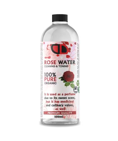 Organic rose water hydrosol/spray for face makeup (500ml bottle)