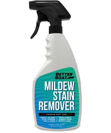 Mold and Mildew Stain Remover Cleaner Boat Seats Fabric, Canvas, Carpet, Vinyl Mold Stain Removal Boats, RV, Car, Household Bathroom Shower Walls, Patio Outdoor Furniture, Pillows Spray w/o Gel 22Oz 22 Oz