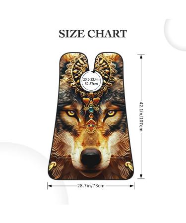 Elegant Wolf Print Beard Bib Apron - Non-Stick Hair Catcher for Men | Perfect Shaving Gift | One Size Black - Buy Online on GoSupps.com