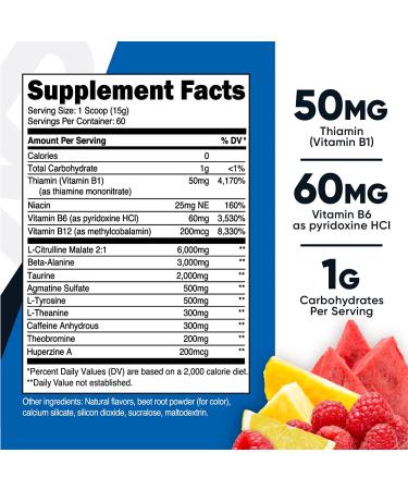 Nutricost Pre-Workout Complex Powder Fruit Punch - 60 Servings - Buy Online on GoSupps.com