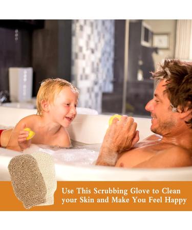 4 PCs Eco-Friendly Bath Shower Gloves - Double-Sided Scrub & Massage Body Peeling Tool - Buy Online on GoSupps.com