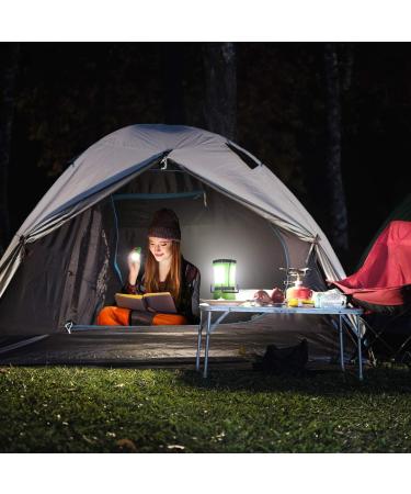 LE Rechargeable Camping Lantern 600LM with Detachable Flashlight - Perfect for Hurricane Emergency, Hiking & Fishing - USB Cable and Car Charger Included - Buy Online on GoSupps.com