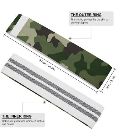 Green Camo Seamless Yoga Bands - Comfort Booty Resistance Straps for Workout & Physical Therapy - Buy Online on GoSupps.com