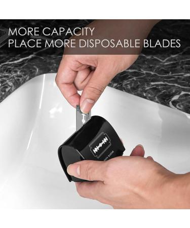Linkida 4er-Pack Razorbing Bank | Safe Metal Razor Drainage Case for Used Waste Storage (Black) - International Shipping Available - Buy Online on GoSupps.com