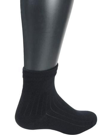 Yomandamor Mens Bamboo Diabetic Dress Ankle Socks 6-Pack Size 10-13 Black - Buy Online on GoSupps.com