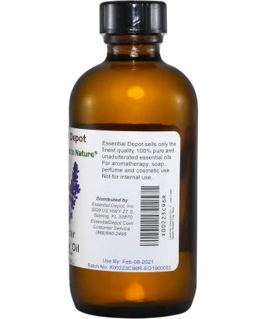 Lavender Essential Oil - 4 oz. - from France - GC/MS Tested - Skin Safe - Supplied in 4 oz. Amber Glass Bottle with Black Phenolic Cone Lined and Safety Sealed Cap - Buy Online on GoSupps.com