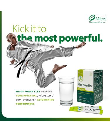 MITOS Power Flex Creatine 3000 mg Powder Supplement | BCAA Vitamin D3 & E for Strength & Energy | 30 Servings - Buy Internationally - Buy Online on GoSupps.com