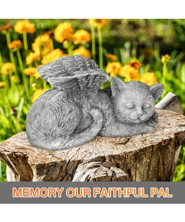 CestMall Dog Angel Pet Memorial Statue - Resin Sleeping Cat Memorial Ornament for Home Garden - 5.1x3x3.1in - Buy Online on GoSupps.com