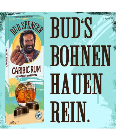 Buy Piast Bud Spencer Caribic Rum Chocolate Beans - Dark Chocolate with Sustainable Cocoa - 150g Delicacy from the Caribbean - Buy Online on GoSupps.com
