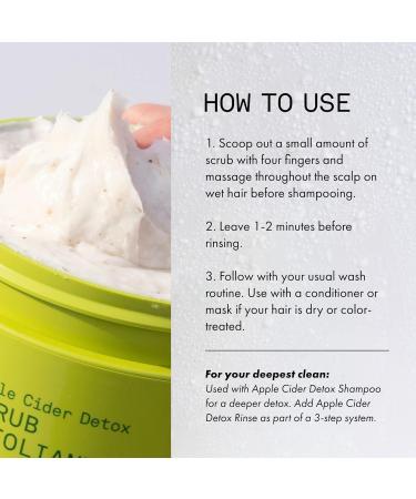 FEKKAI Apple Cider Detox SCALP SCRUB - Gentle Creamy Scalp Exfoliation - Removes Buildup & Promotes Circulation - For All Hair Types - 220ml Jar - Buy Online on GoSupps.com