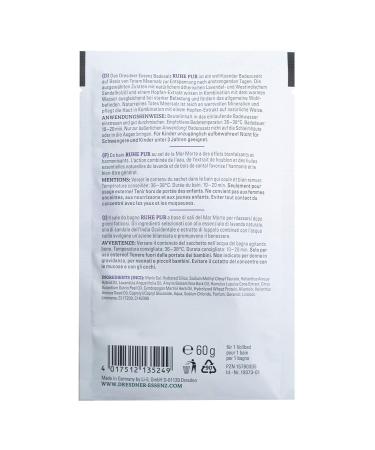 Dresdner Essenz Health Bath Salt Pure Peace 60g - Soothing Relaxation for Mind & Body - International Shipping Available - Buy Online on GoSupps.com