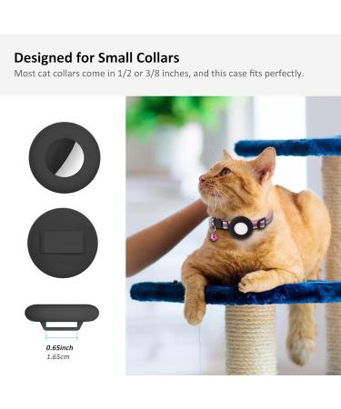 2022 Airtag Cat Necklace Holder - Waterproof 2-Pack for Apple Airtag | Small Cat Neck Band Protector in Black & Translucent - Buy Online on GoSupps.com
