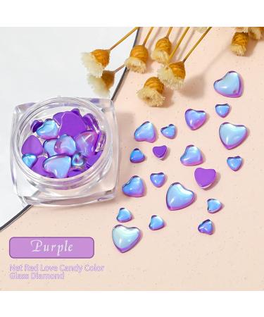 80 Pcs Resin Heart Shape Crystal Rhinestones Nail Art Decorations - Ideal Nail Decal Decor Accessories - Buy Online on GoSupps.com