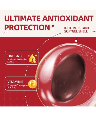 CoQ10 200mg Softgels with PQQ & Omega 3, Maximum Absorption Coenzyme Q10, Powerful Antioxidant for Heart & Energy Health, 120 Count, 4 Month Supply, Non-GMO - Buy Online on GoSupps.com