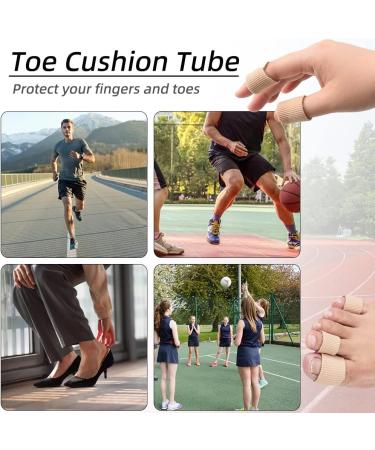VIOCIWUO Toe Tube Sleeve Protectors 4Pcs with Gel Lining Pad - Relieve Toe Pressure Pain - Buy Online on GoSupps.com