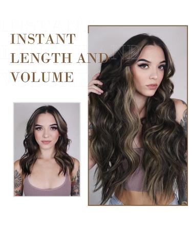 REECHO 20 Inch Medium Blonde Clip in Hair Extensions - 4PCS Pack, 200g - Soft Synthetic Hairpieces for Women - Buy Online on GoSupps.com