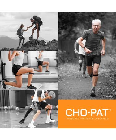 Cho-Pat Original Knee Strap - Patella Support for Runner's Knee, Jumper's Knee, Osgood Schlatter's - Black, Medium (1 Pair) - Buy Online on GoSupps.com