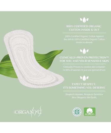 Organyc 100% Certified Organic Cotton Panty Liner - Light Flow (Folded) - 24 Count Pack of 1 - Buy Online on GoSupps.com