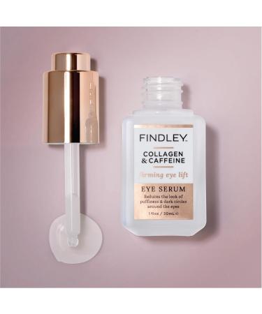 Findley Firming Eye Lift Serum with Collagen & Caffeine - Reduces Puffiness Dark Circles & Wrinkles (1 Fl Oz) | Hydrating Eye Treatment for Youthful Skin - Buy Online on GoSupps.com