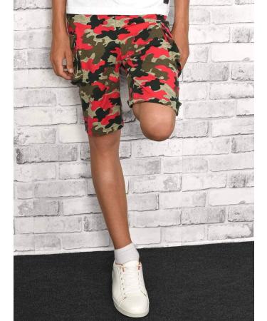 Shop BEZLIT Boys Red Camouflage Cargo Shorts 30079 (Size 128-134) - Stylish & Durable International Shipping Available - Buy Online on GoSupps.com