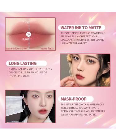 6 Colors Lip Glaze Stain Tint Set - Long Lasting Water Matte Lip Kit - Buy Online on GoSupps.com