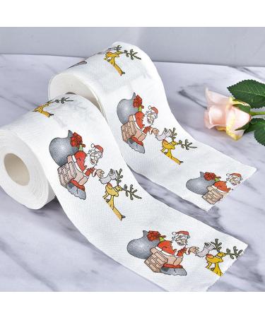 Christmas Toilet Paper | Innovative Santa Claus Reindeer Toilet Tissue | Highly Collectible Novelty Toilet Paper Funny Gag for Christmas Stocking Stuffers Party Favors Zukpumne - Buy Online on GoSupps.com