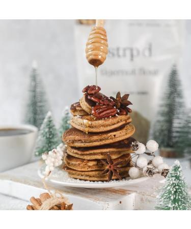 Pancake Mix by strp'd | Gluten Free Nut Free Refined Sugar Free Baking Mix | Made from Tigernut Flour | Grain-free | High in Fibre | Naturally Sweet | Vegan Friendly Pancake Mix - Buy Online on GoSupps.com
