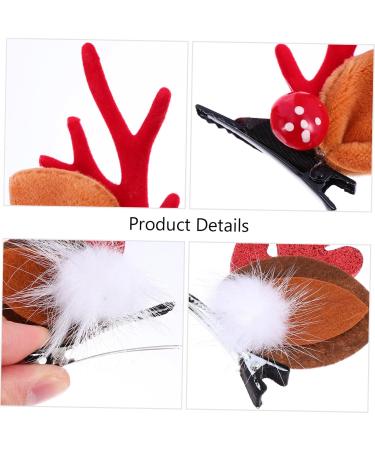 FRCOLOR 6 Pairs Antler Hair Clip Reindeer Antler Headpiece Christmas Hair Clips for Women Snowman Hair Christmas Hair Barrette Christmas Hairpin Horn Tiara Head Button Child Cloth Antlers - Buy Online on GoSupps.com