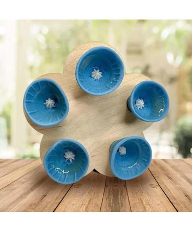 FOUDAY Colorful Bee Insect Drinking Cup Bee Insect Drinking Cup Thirsty Pollinators Need Drinking Suitable for Small Bee Species and Other Small Insects (Blue)
