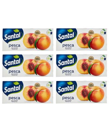 Parmalat Santal Pesca Set of 6 peach juice Fruit juice Soft drink Brik 3 x 200 ml