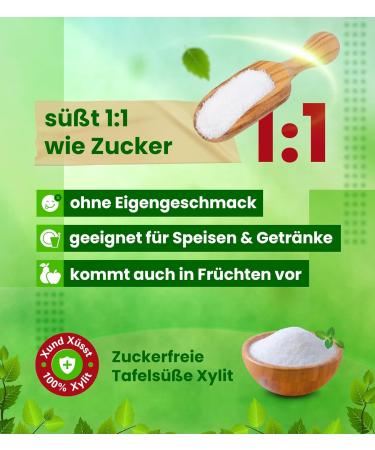 Premium Xylitol Birch Sugar 2kg | 40% Fewer Calories | Vegan & Tooth-Friendly | Sweetens 1:1 Like Sugar - Buy Online on GoSupps.com