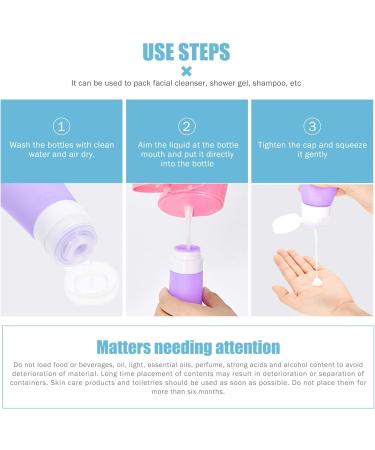 MILISTEN 1 Set 2 Silica Gel Bottle Travel Bottle Toiletry Containers for Travel Liquid Soap Travel Size Toiletries Travel Toiletries Body Wash Lotion Holders Soap Dispenser Purple Filling - Buy Online on GoSupps.com