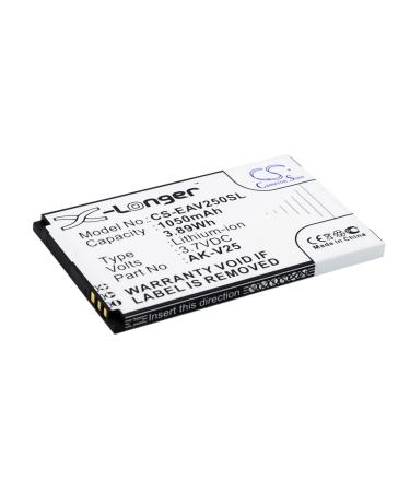 Battery Replacement for Emporia AK-V25 AK-V25 (V2.0) Euphoria Pure V25 V25_001 V50 V50_001 1050mAh