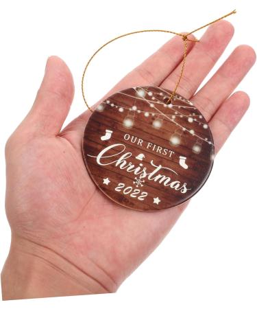 HOMSFOU 2pcs Christmas Tree Pendant Christmas Party Favors Gifts Just Married Christmas Tree Baubles Ornaments House Decorations for Home Christmas Pendants White Porcelain Supplies As Shown 1 7.4X7.4CM - Buy Online on GoSupps.com