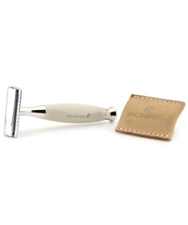 JAG SHAVING Men's shaver Double Edge Perfect Cleaning Suitable for all Double Edge Razor Blades Razor Razor With Leder case